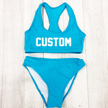 Load image into Gallery viewer, Custom text Bikini push up Swimwear Women High Waist Brazilian Bikinis 2019 mujer mayo Sexy Swimsuit biquinis feminino monokini