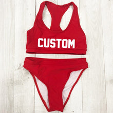 Load image into Gallery viewer, Custom text Bikini push up Swimwear Women High Waist Brazilian Bikinis 2019 mujer mayo Sexy Swimsuit biquinis feminino monokini