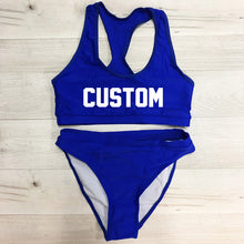 Load image into Gallery viewer, Custom text Bikini push up Swimwear Women High Waist Brazilian Bikinis 2019 mujer mayo Sexy Swimsuit biquinis feminino monokini