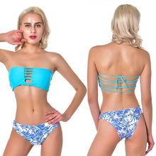 Load image into Gallery viewer, Strapless Bikini 2019 Swimsuit Bandeau Swimwear Women Hollow Out biquini maillot de bain femme bikini push up Beachwear monokini