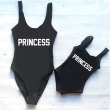 Load image into Gallery viewer, Mother and Daughter PRINCESS Letter Print One Piece Swimwear